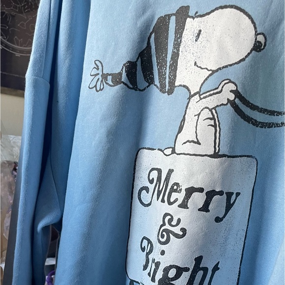 💰NWTS- New Grayson Threads Peanuts Merry and Bright cropped sweatshirt - Picture 2 of 4